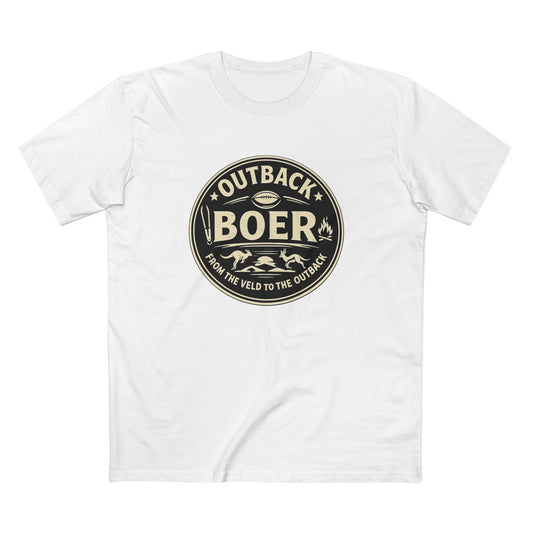 Outback Boer Vintage Badge T-Shirt — From the Veld to the Outback