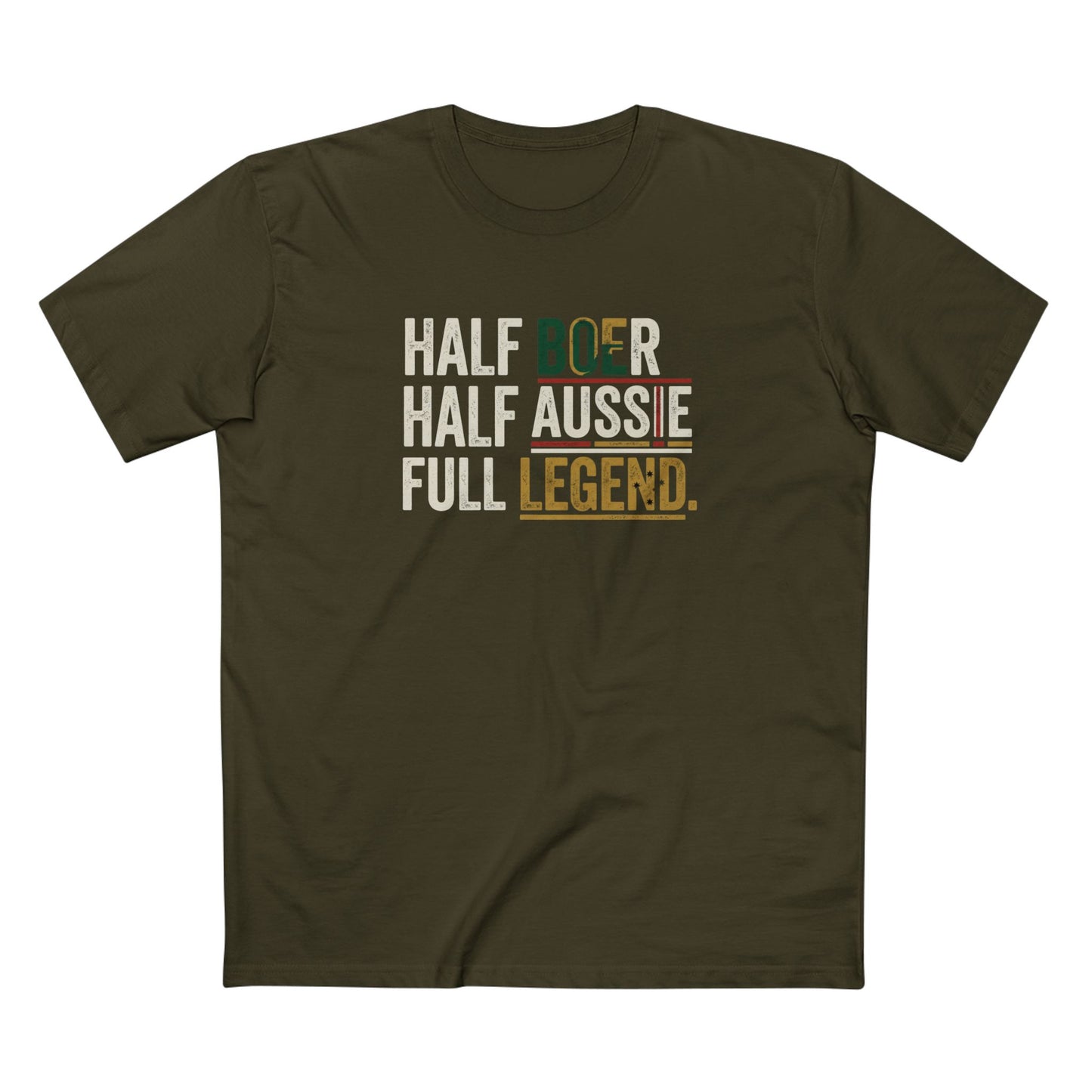 Half Boer Half Aussie Full Legend T-Shirt — Proud Boer Aussie Heritage Tee
