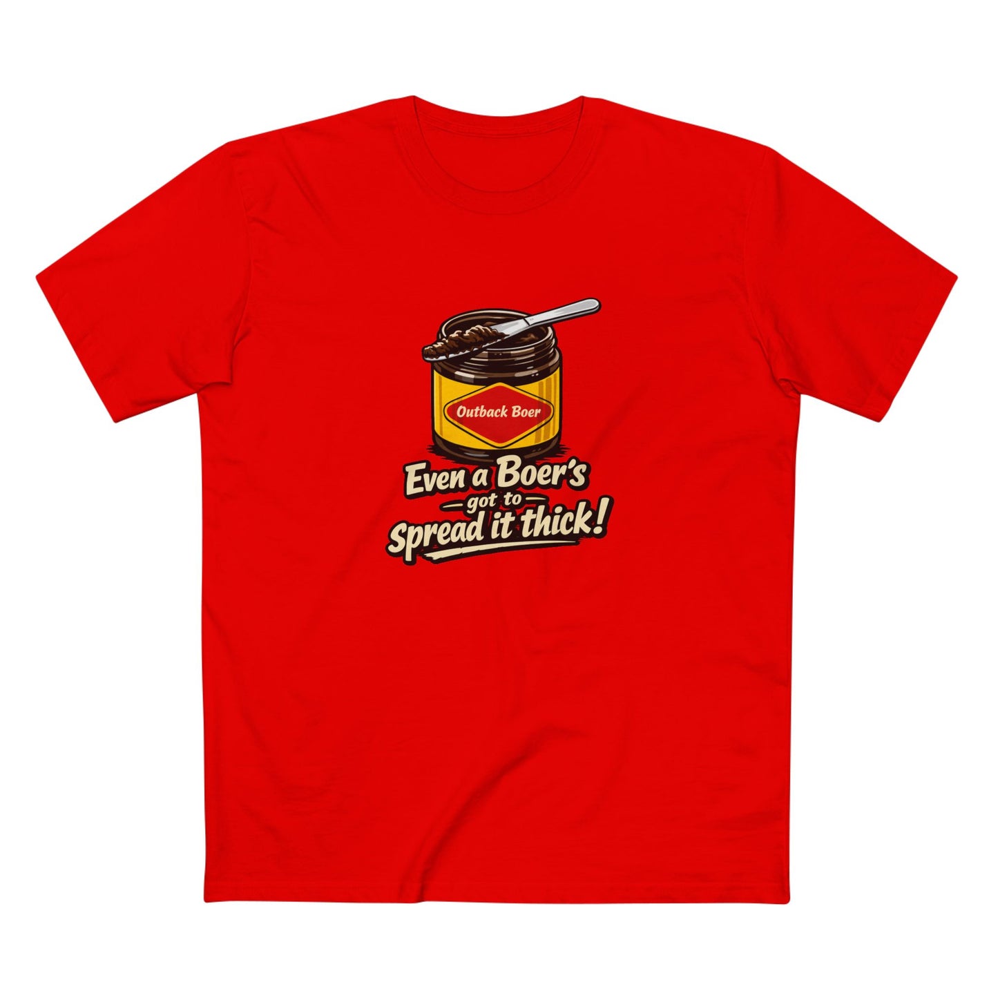 Jam Jar Tee — "Even a Boer’s got to Spread it Thick!" Graphic T‑Shirt