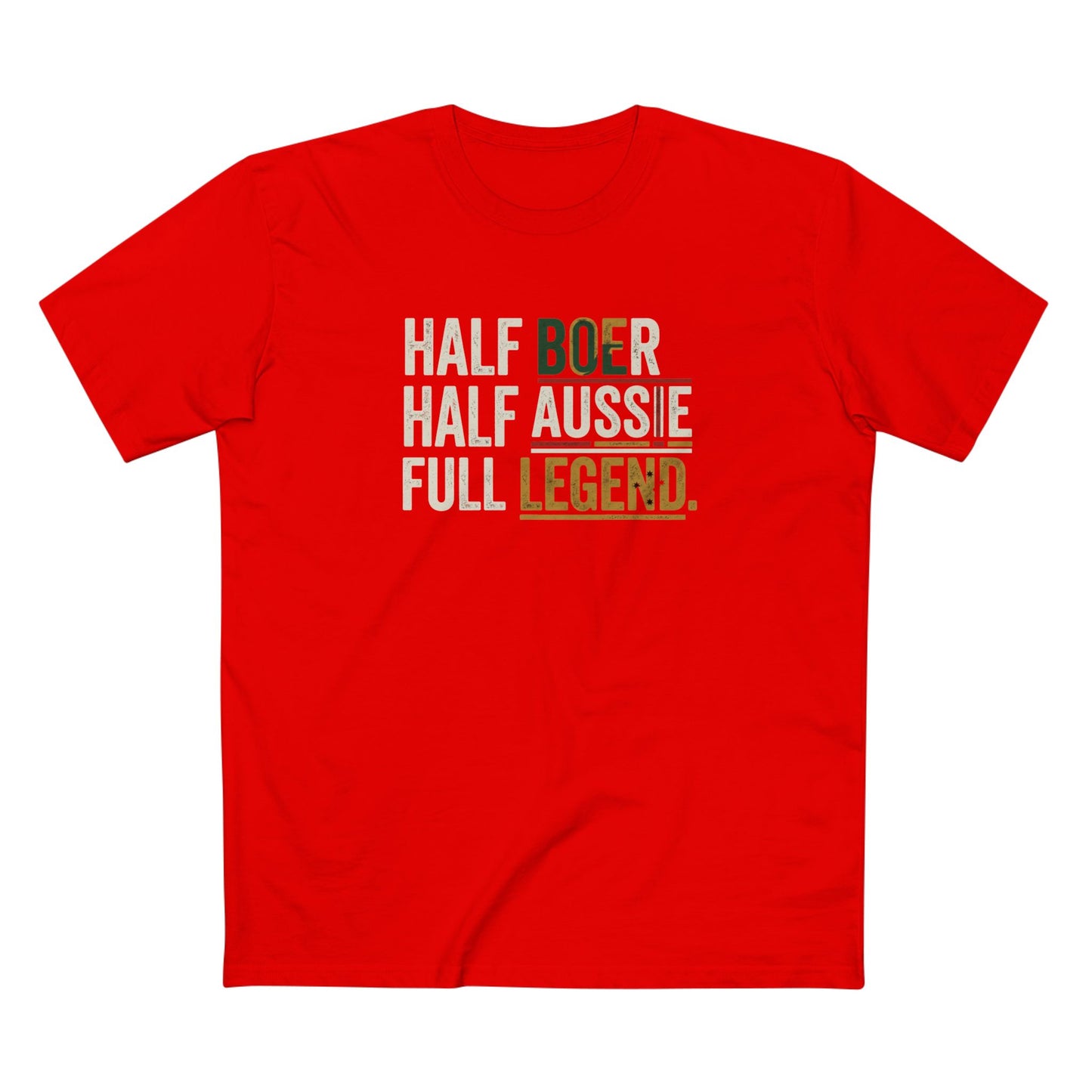 Half Boer Half Aussie Full Legend T-Shirt — Proud Boer Aussie Heritage Tee