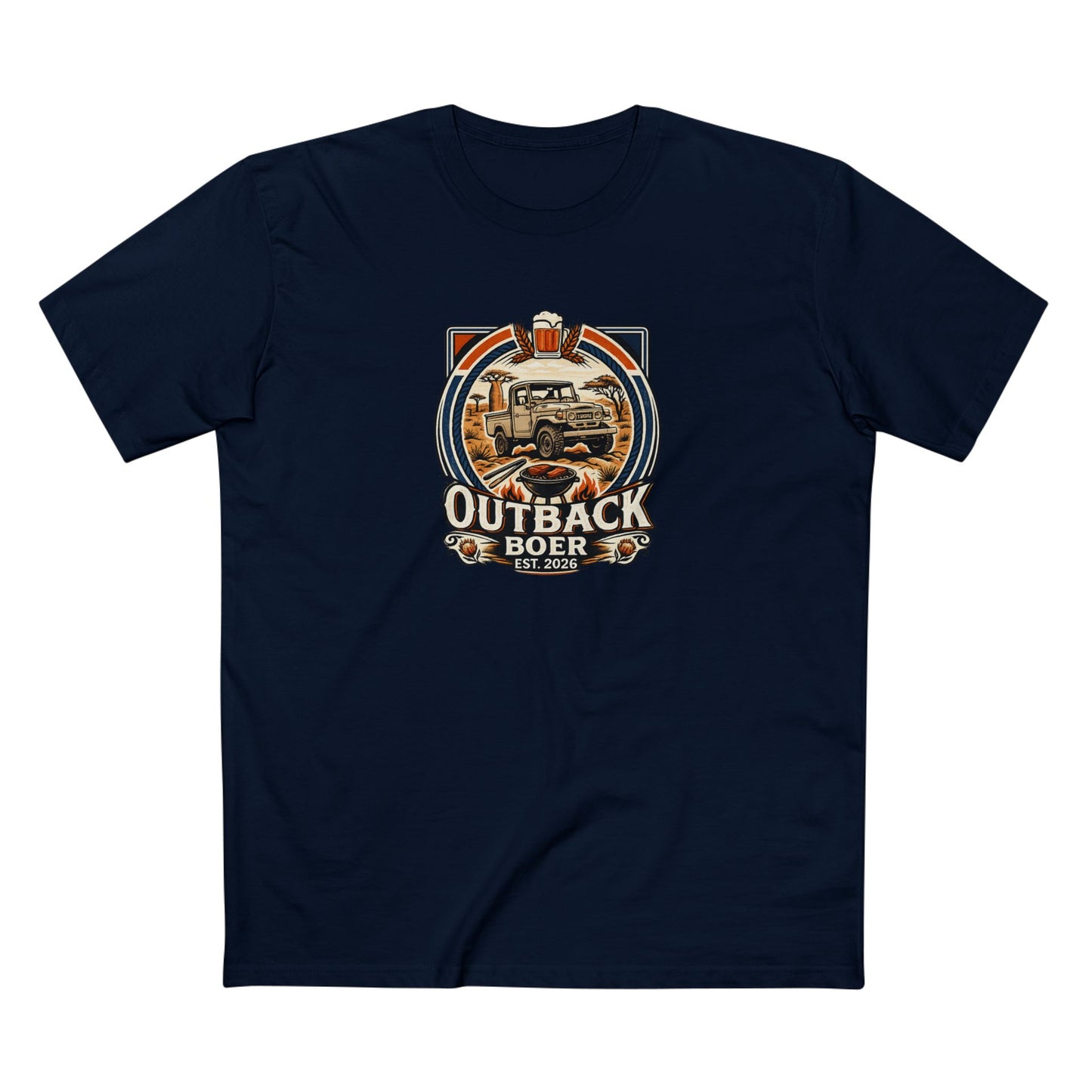 Outback Boer Vintage Truck Tee — White Writing