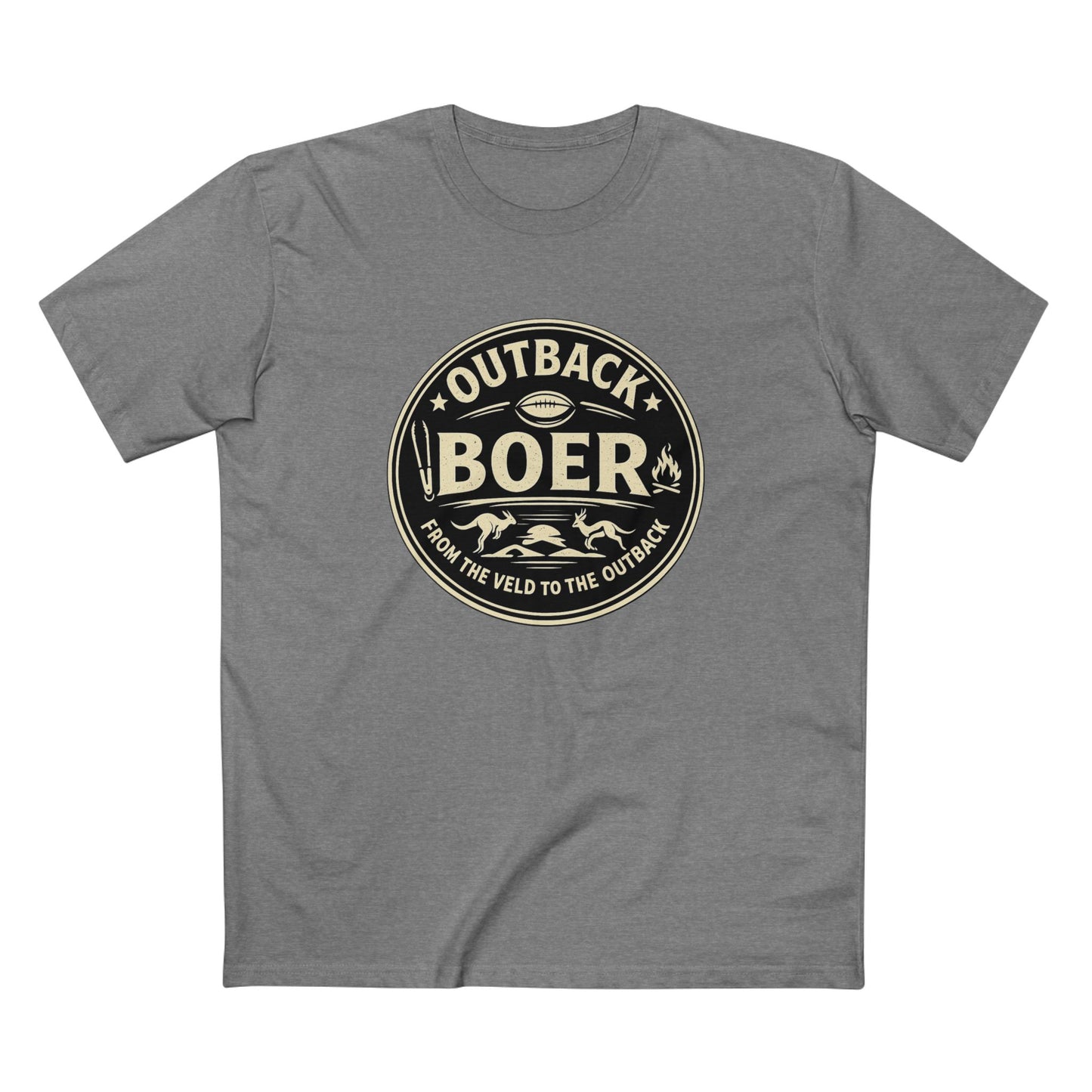 Outback Boer Vintage Badge T-Shirt — From the Veld to the Outback