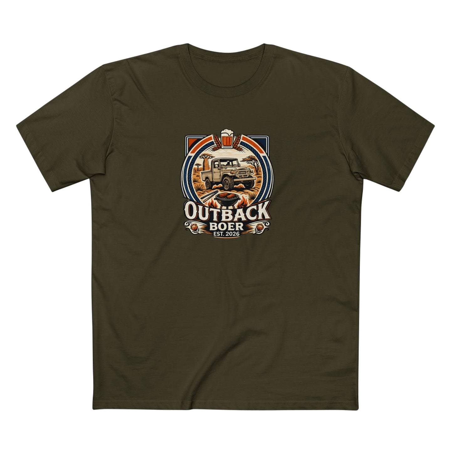 Outback Boer Vintage Truck Tee — White Writing