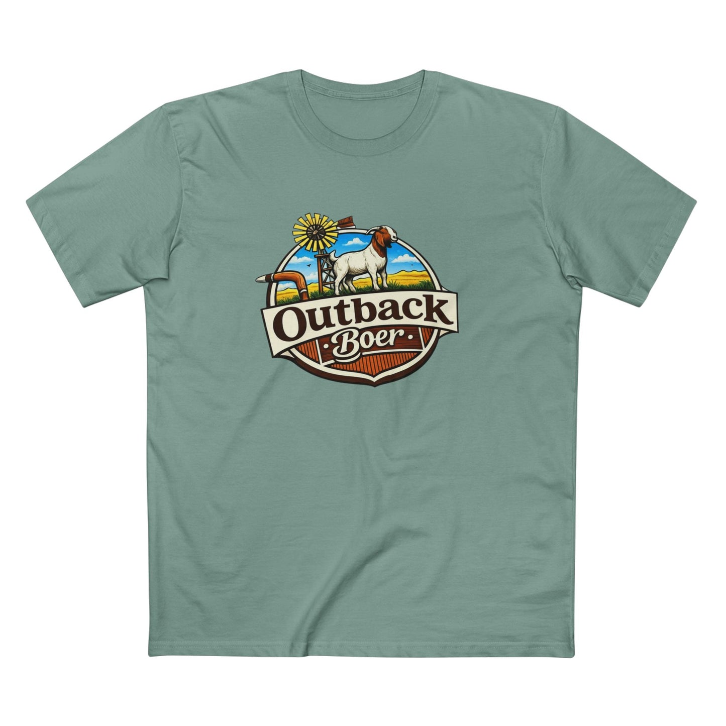 Outback Boer T-Shirt — Rustic Goat Farm Logo Tee