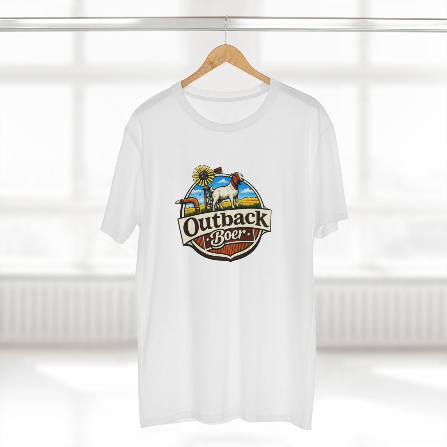 Outback Boer T-Shirt — Rustic Goat Farm Logo Tee