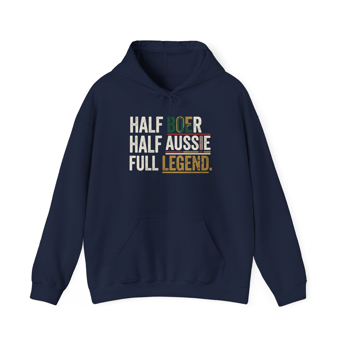 Half Boer Half Aussie Full Legend Hoodie – Australian Boer Pride Hoodie White Writing