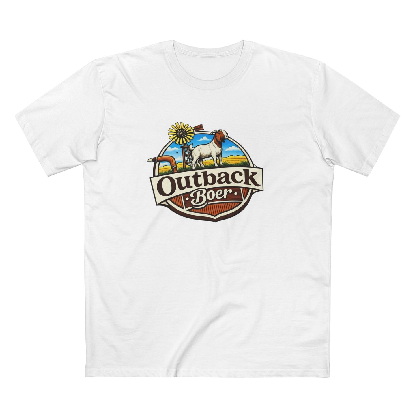 Outback Boer T-Shirt — Rustic Goat Farm Logo Tee