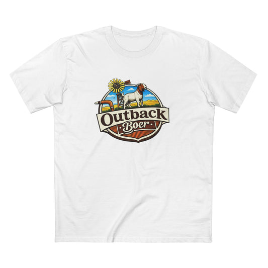 Outback Boer T-Shirt — Rustic Goat Farm Logo Tee