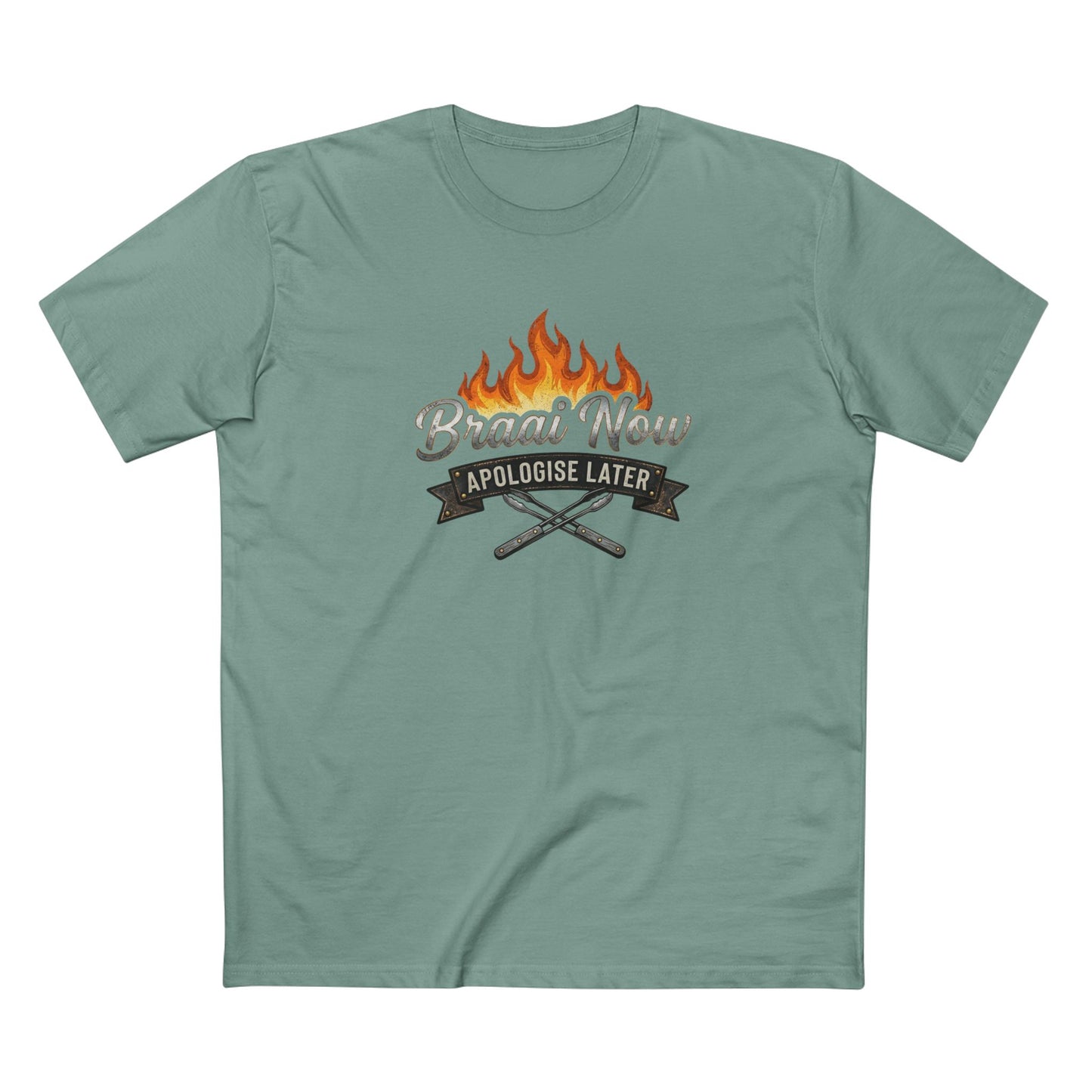 Braai Now Apologise Later T-Shirt —