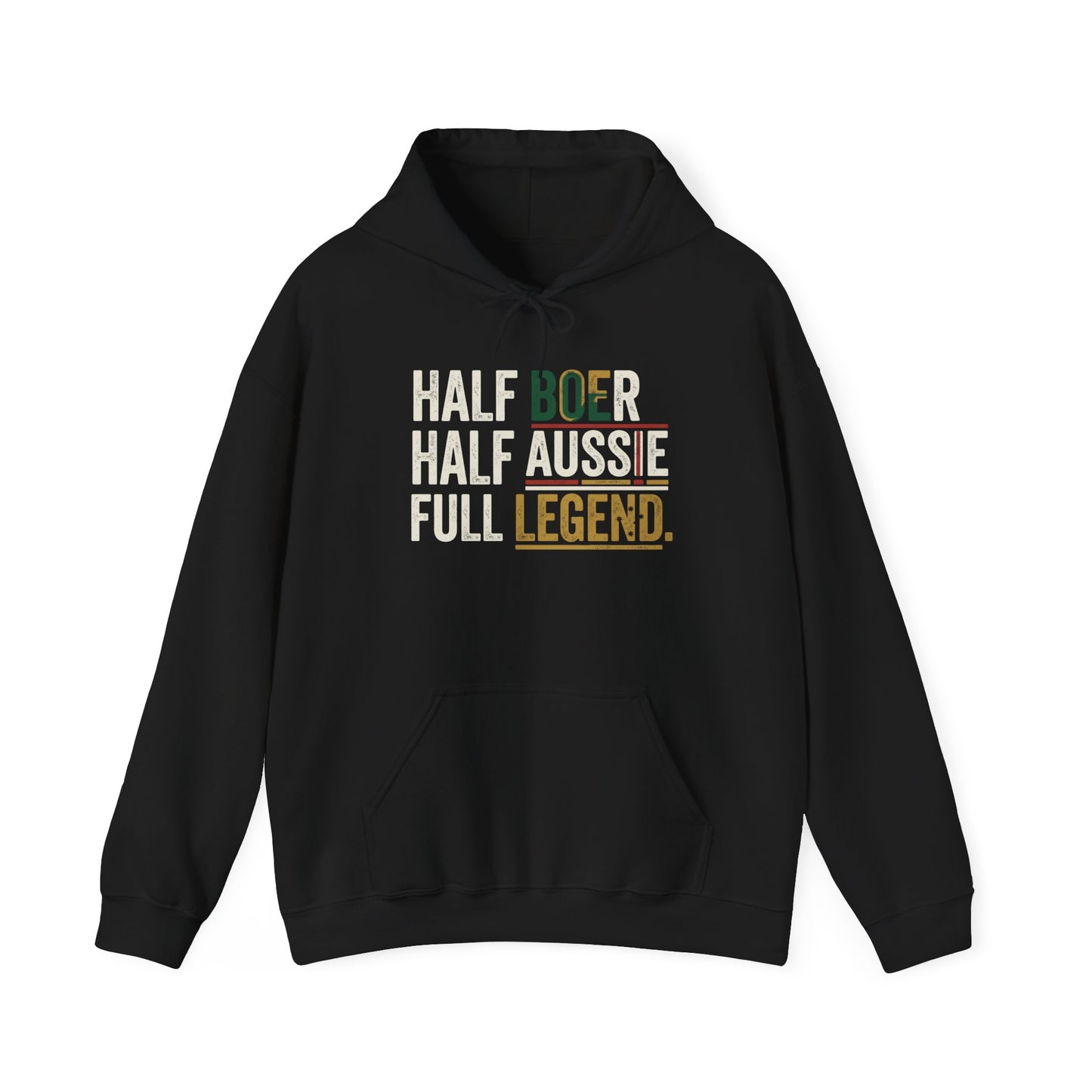 Half Boer Half Aussie Full Legend Hoodie – Australian Boer Pride Hoodie White Writing