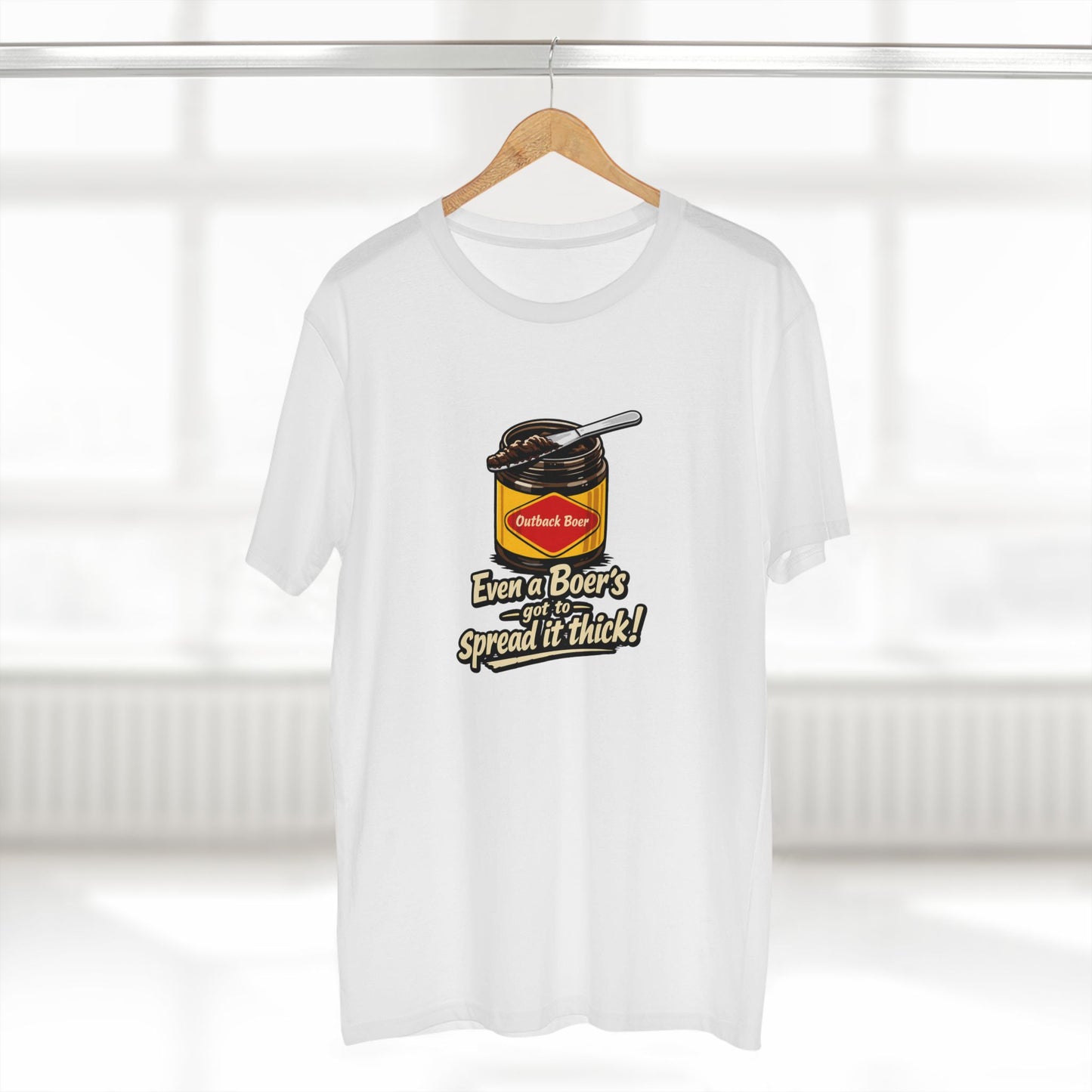 Jam Jar Tee — "Even a Boer’s got to Spread it Thick!" Graphic T‑Shirt