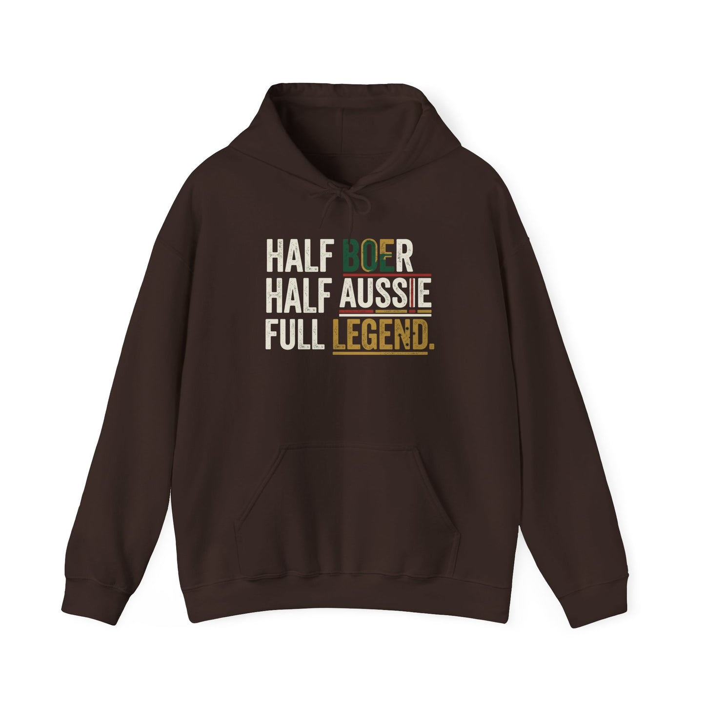 Half Boer Half Aussie Full Legend Hoodie – Australian Boer Pride Hoodie White Writing