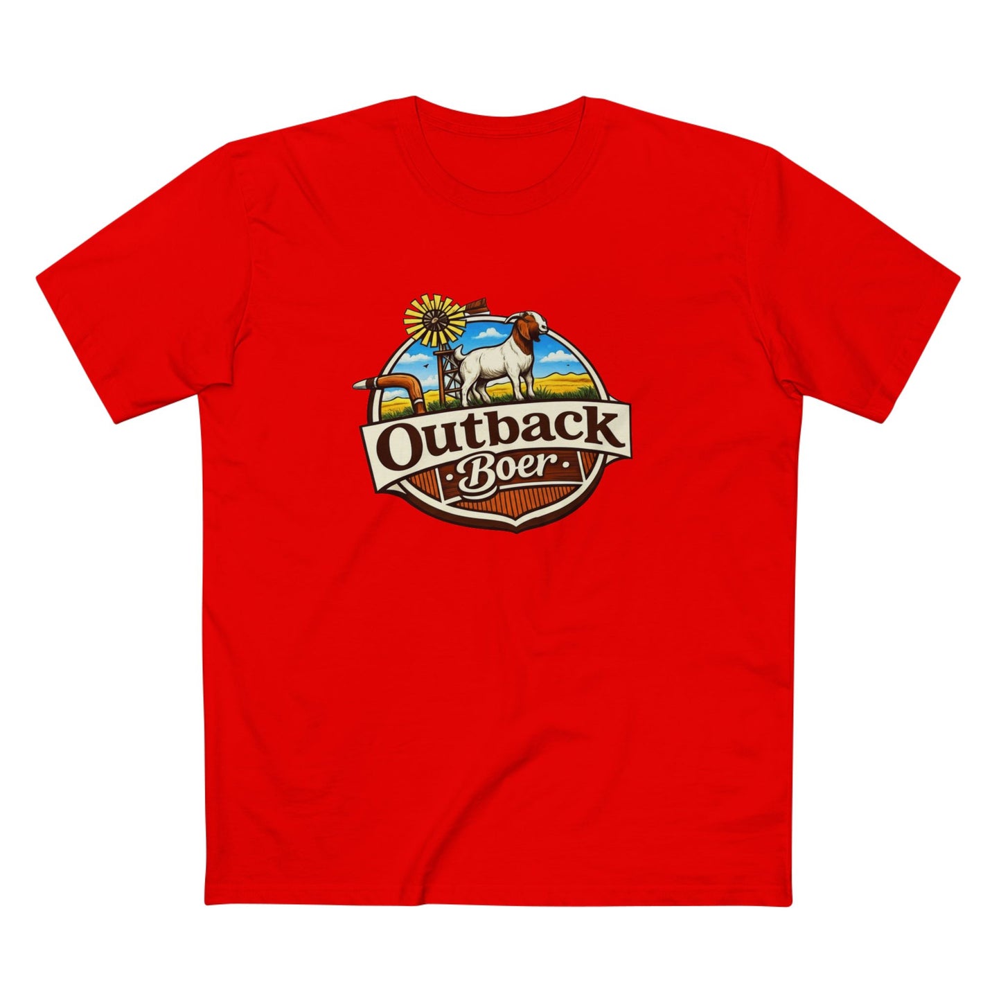 Outback Boer T-Shirt — Rustic Goat Farm Logo Tee