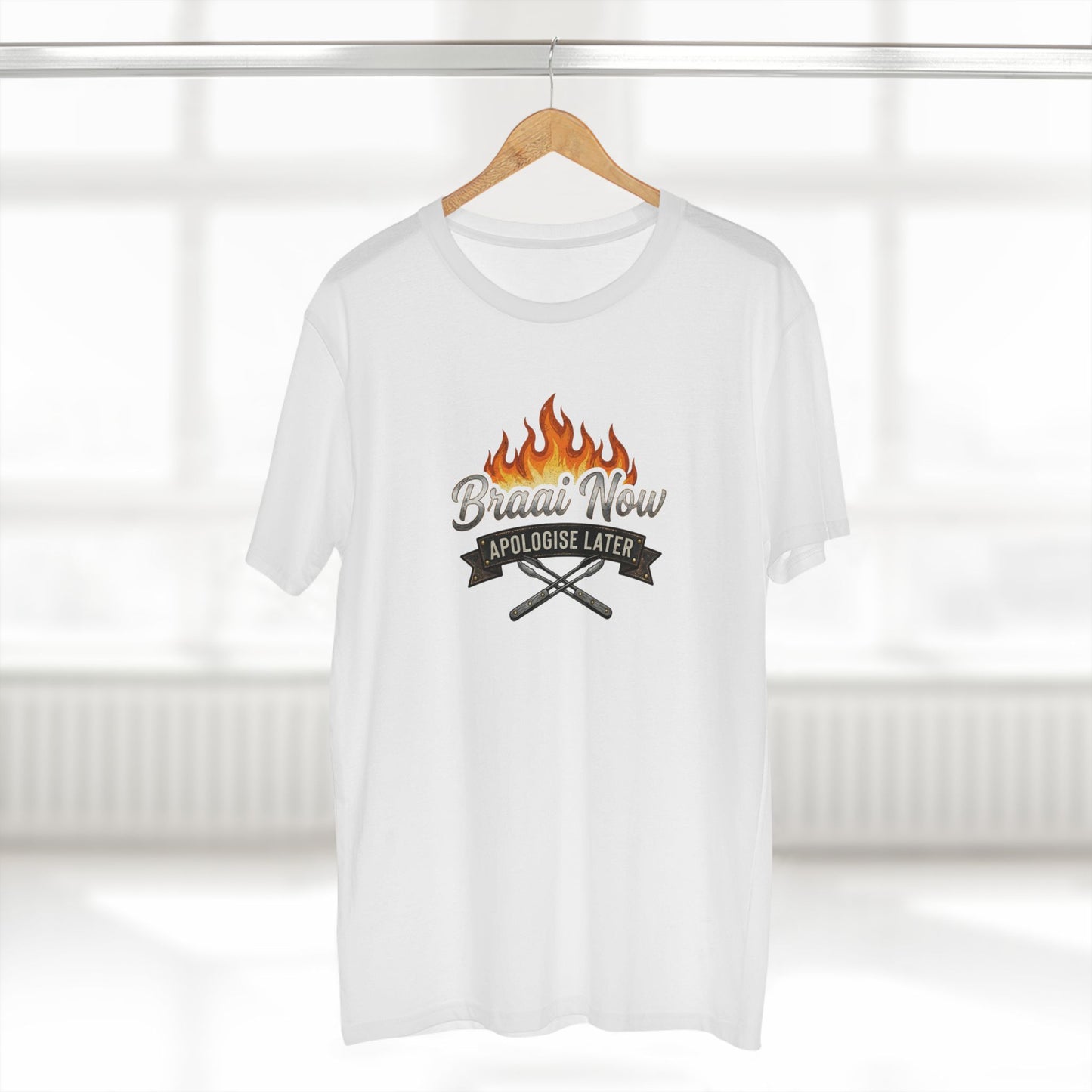 Braai Now Apologise Later T-Shirt —