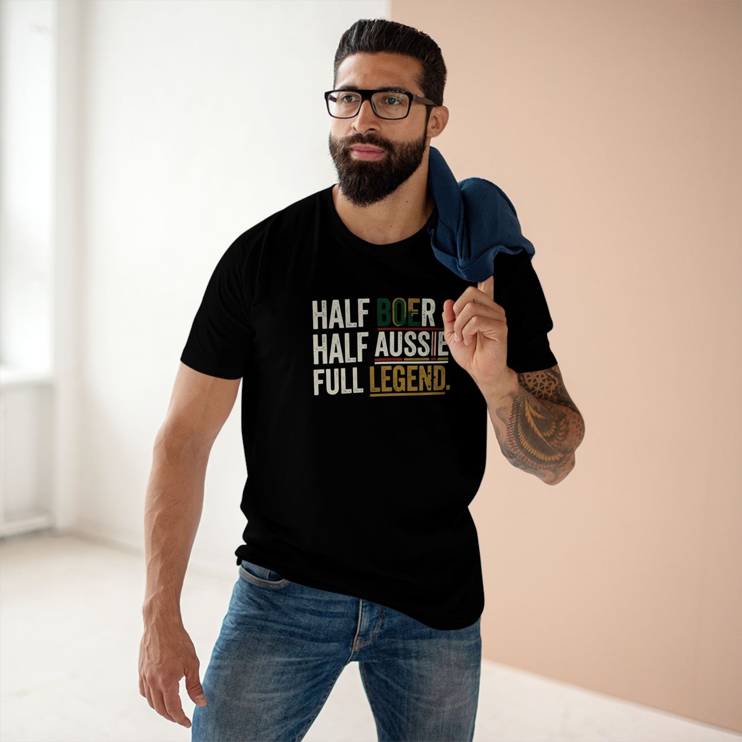 Half Boer Half Aussie Full Legend T-Shirt — Proud Boer Aussie Heritage Tee