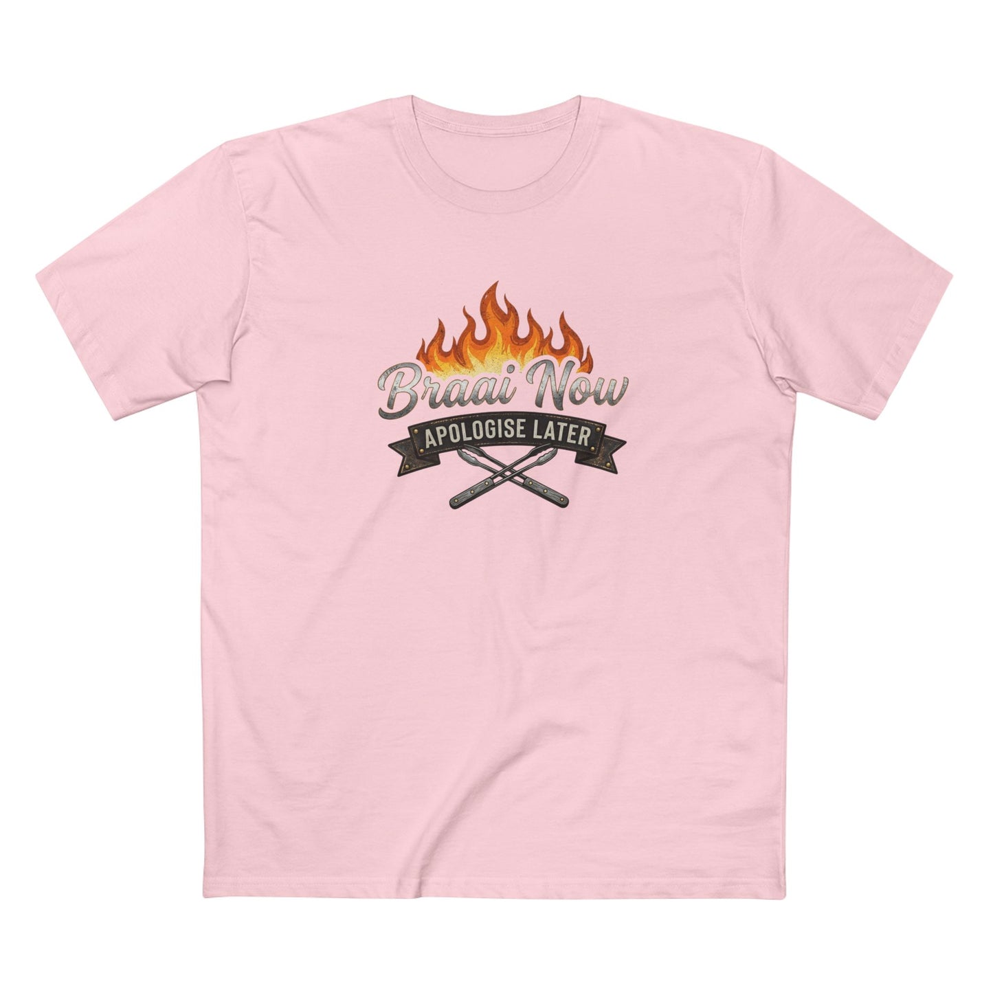 Braai Now Apologise Later T-Shirt —