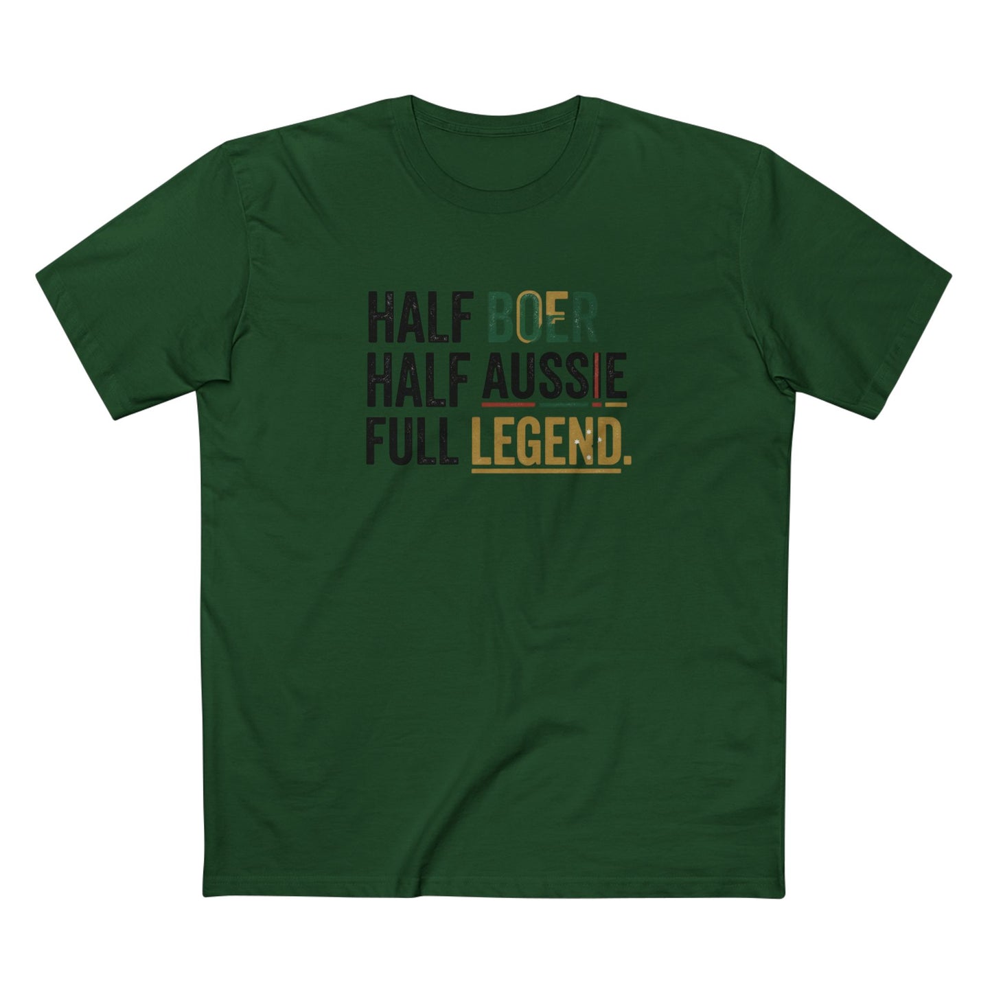 Half Boer Half Aussie Full Legend T-Shirt — Patriotic South African Australian Pride Tee