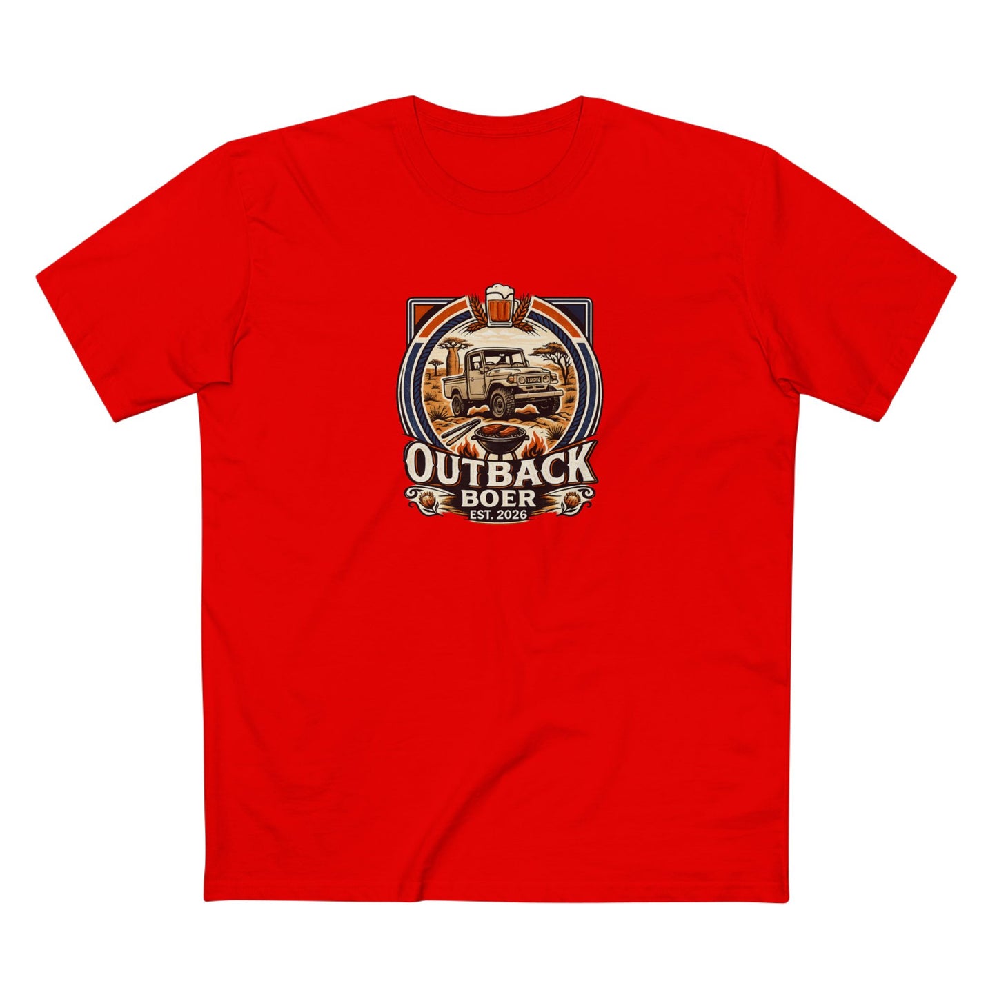 Outback Boer Vintage Truck Tee — White Writing