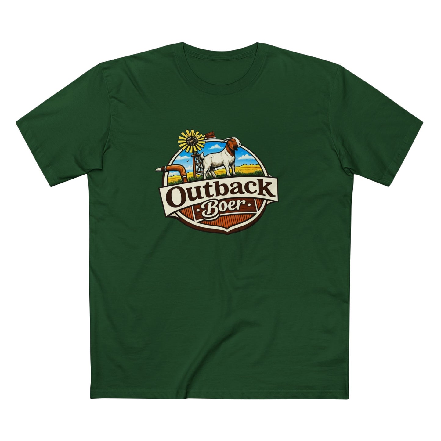 Outback Boer T-Shirt — Rustic Goat Farm Logo Tee