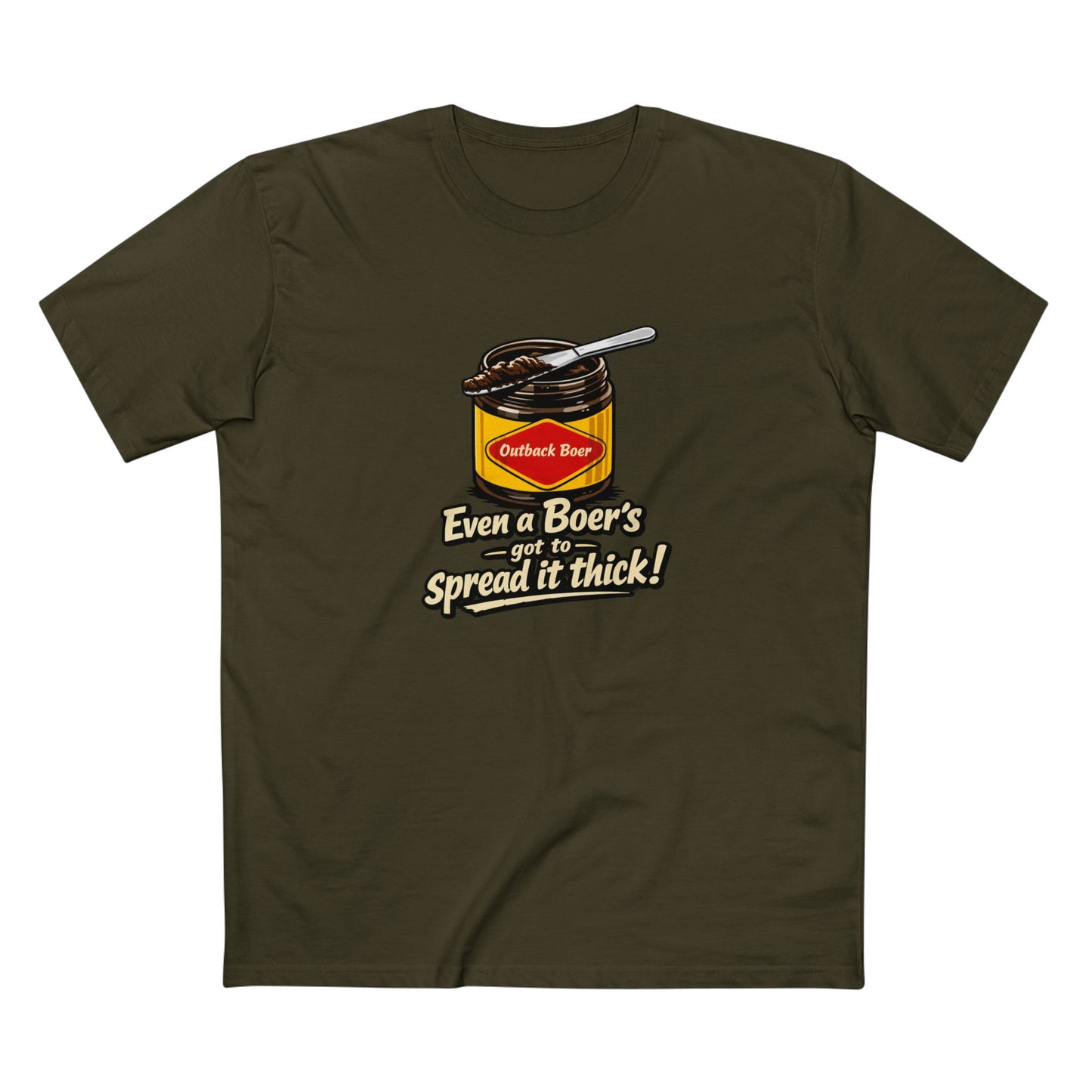 Jam Jar Tee — "Even a Boer’s got to Spread it Thick!" Graphic T‑Shirt