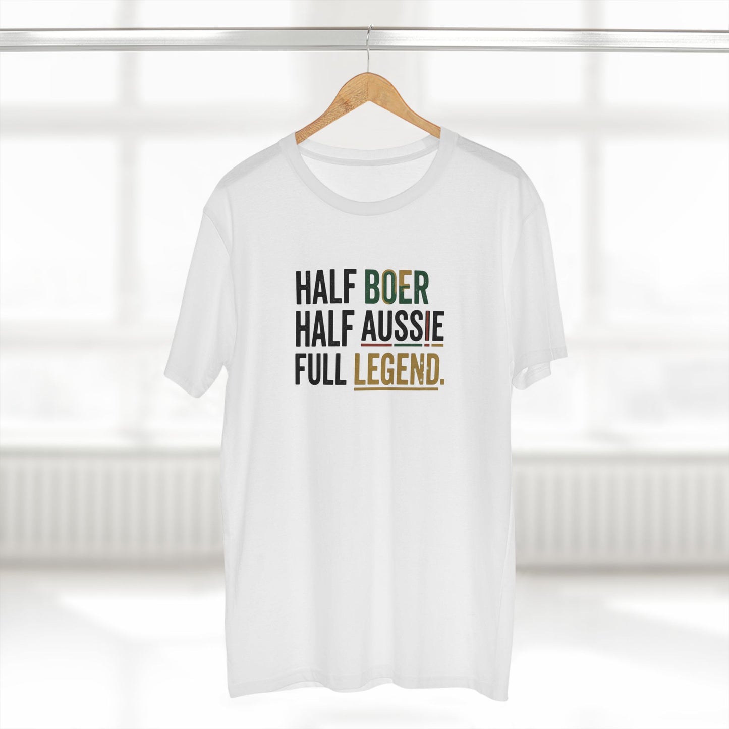 Half Boer Half Aussie Full Legend T-Shirt — Patriotic South African Australian Pride Tee