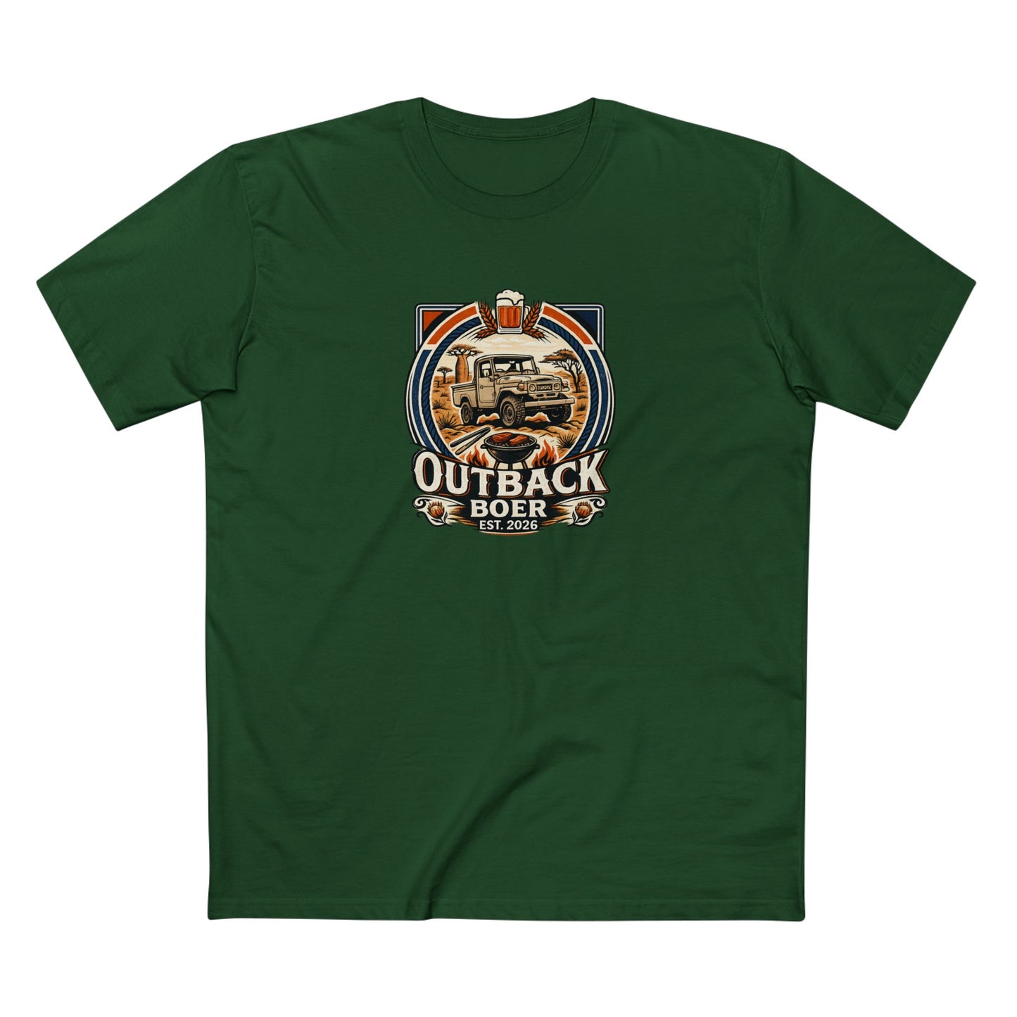 Outback Boer Vintage Truck Tee — White Writing