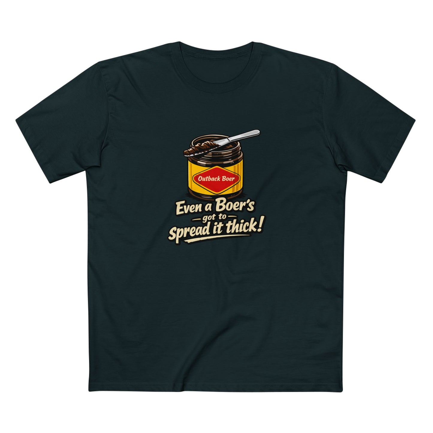 Jam Jar Tee — "Even a Boer’s got to Spread it Thick!" Graphic T‑Shirt