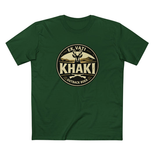 Khaki Outback Tee — EK Vati KHAKI Badge Shirt