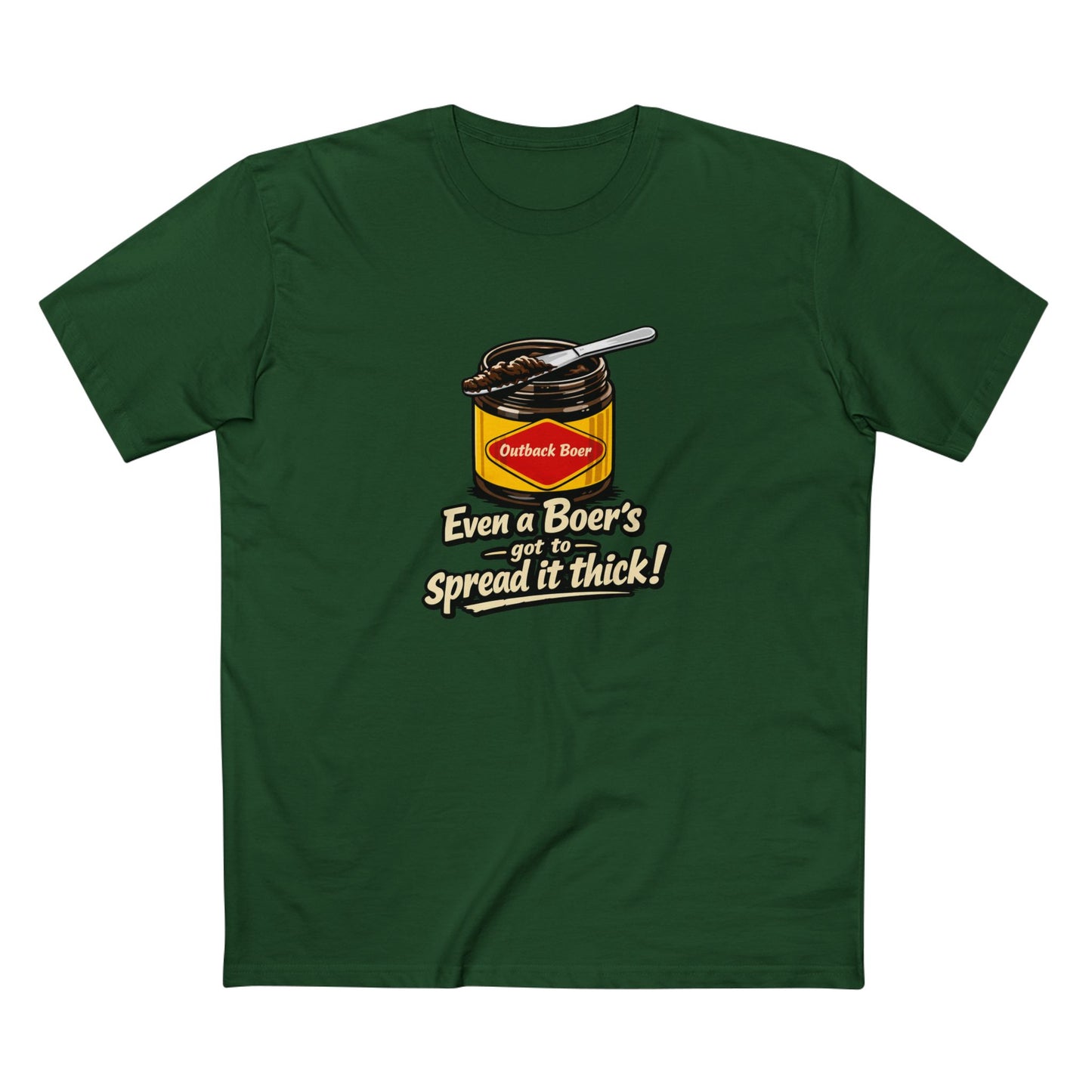Jam Jar Tee — "Even a Boer’s got to Spread it Thick!" Graphic T‑Shirt