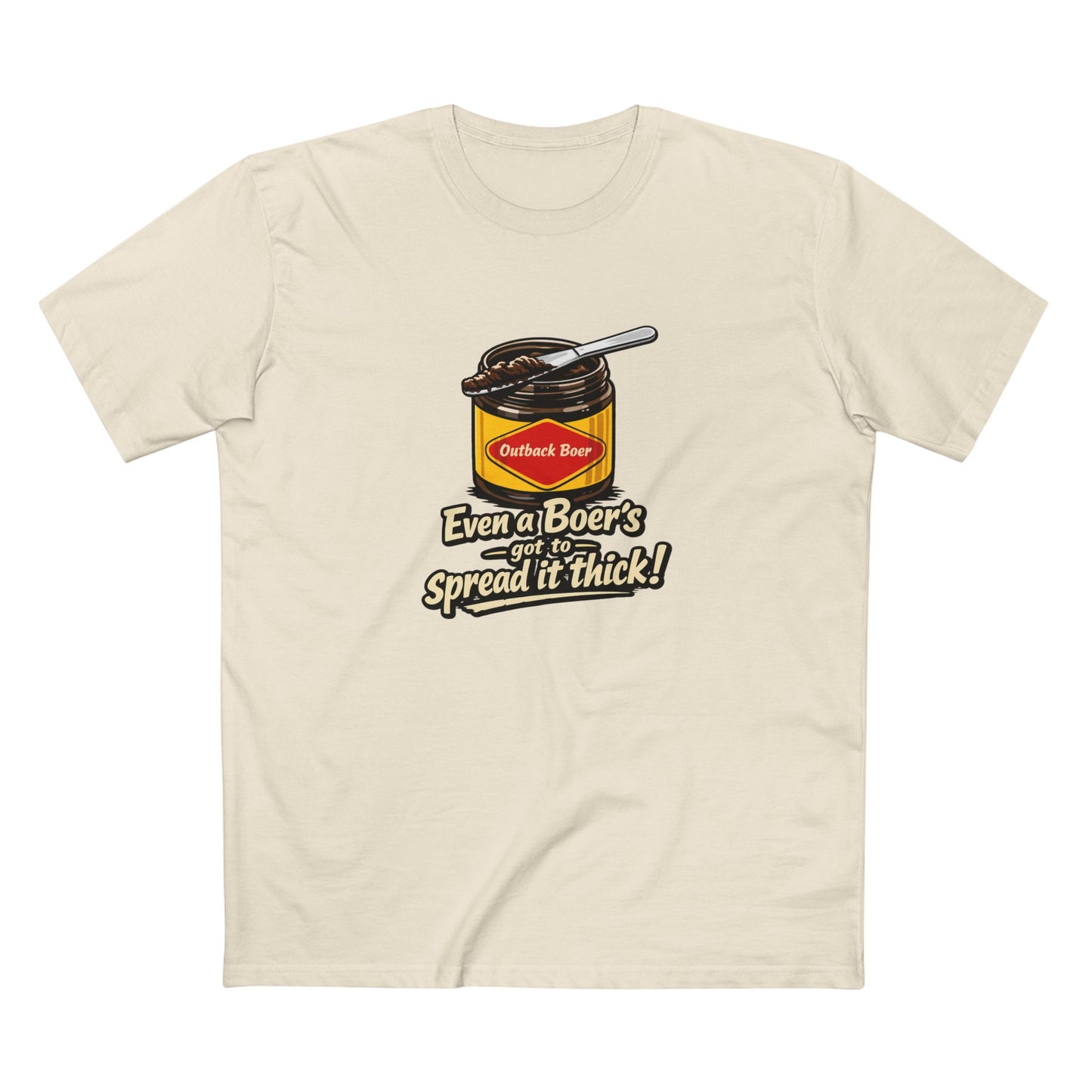 Jam Jar Tee — "Even a Boer’s got to Spread it Thick!" Graphic T‑Shirt