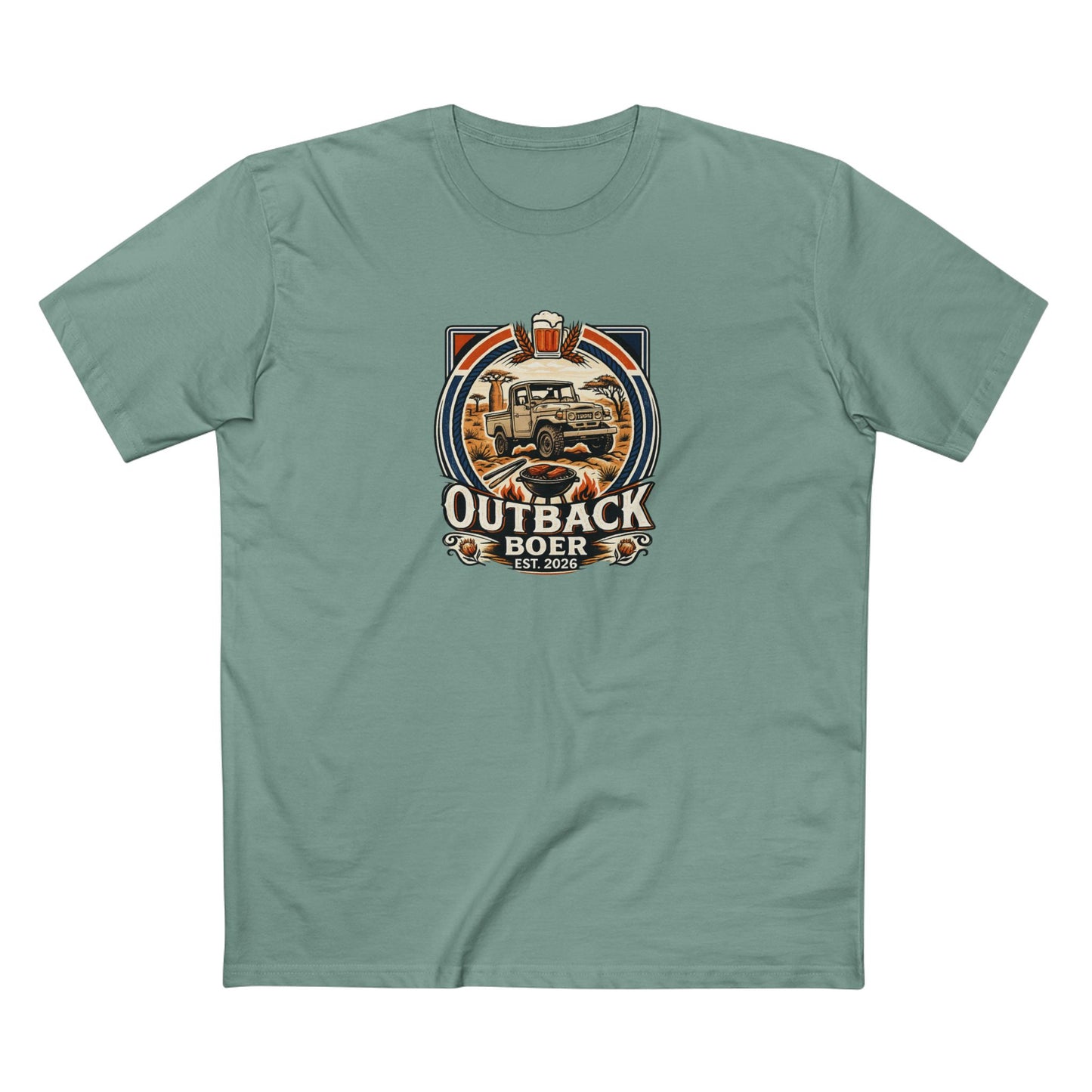 Outback Boer Vintage Truck Tee — White Writing