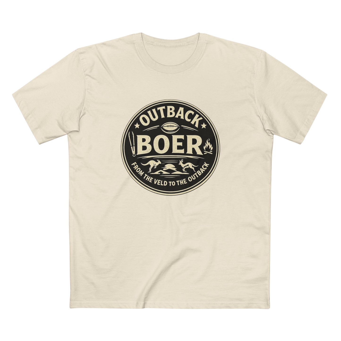 Outback Boer Vintage Badge T-Shirt — From the Veld to the Outback