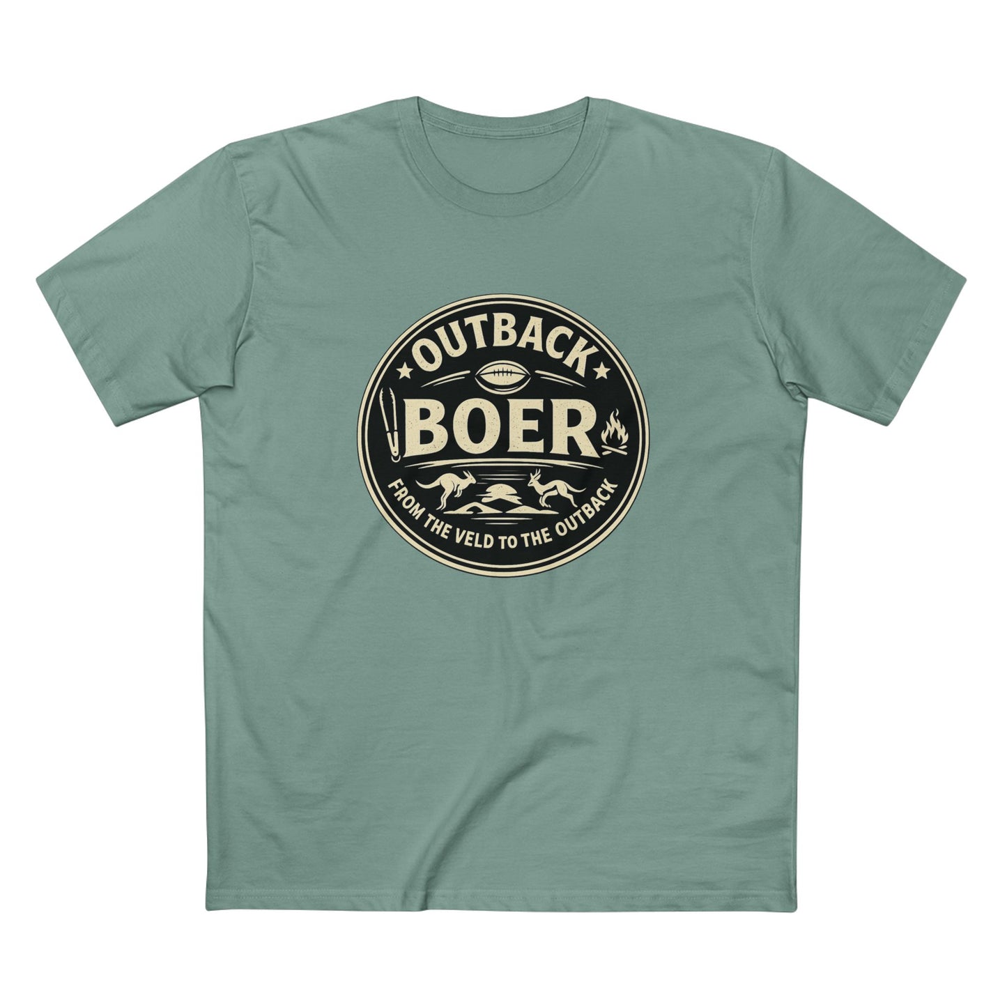 Outback Boer Vintage Badge T-Shirt — From the Veld to the Outback