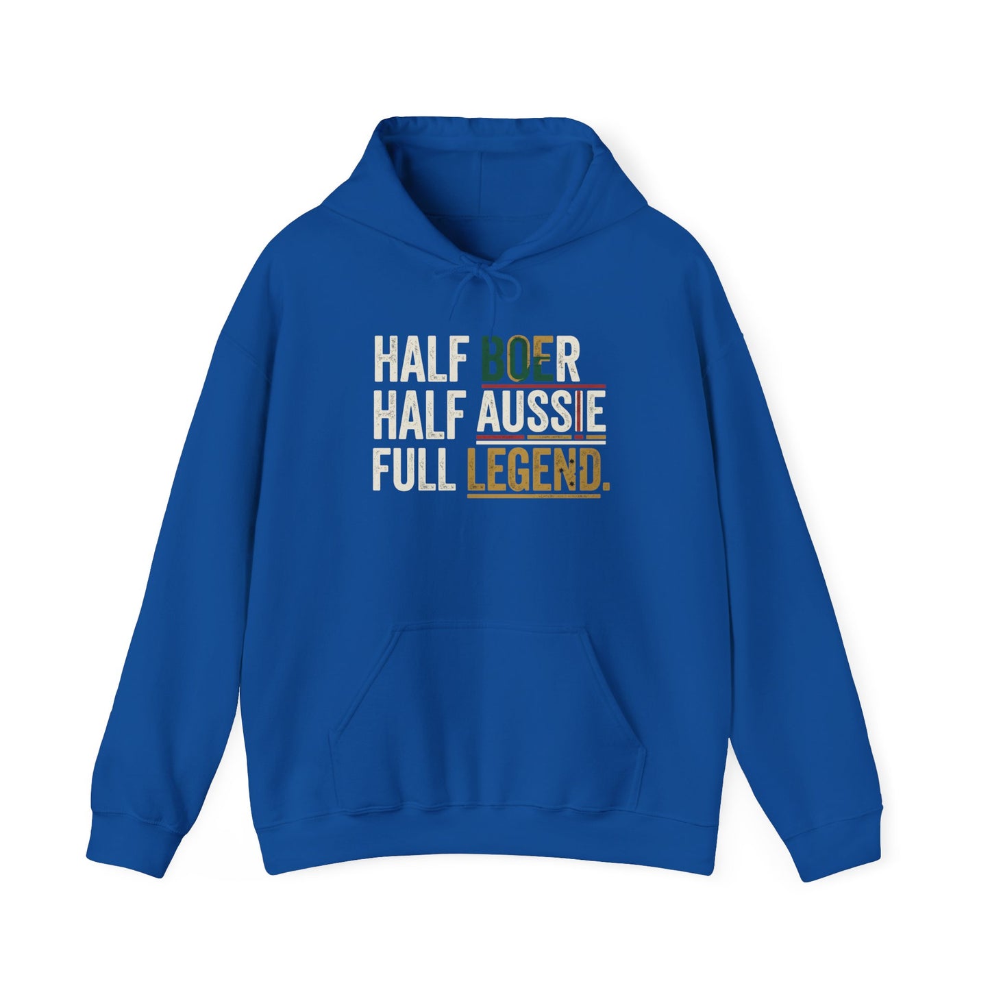 Half Boer Half Aussie Full Legend Hoodie – Australian Boer Pride Hoodie White Writing