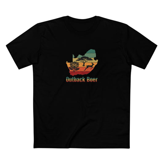 South Africa Silhouette Tee — Sunset Safari Map Graphic