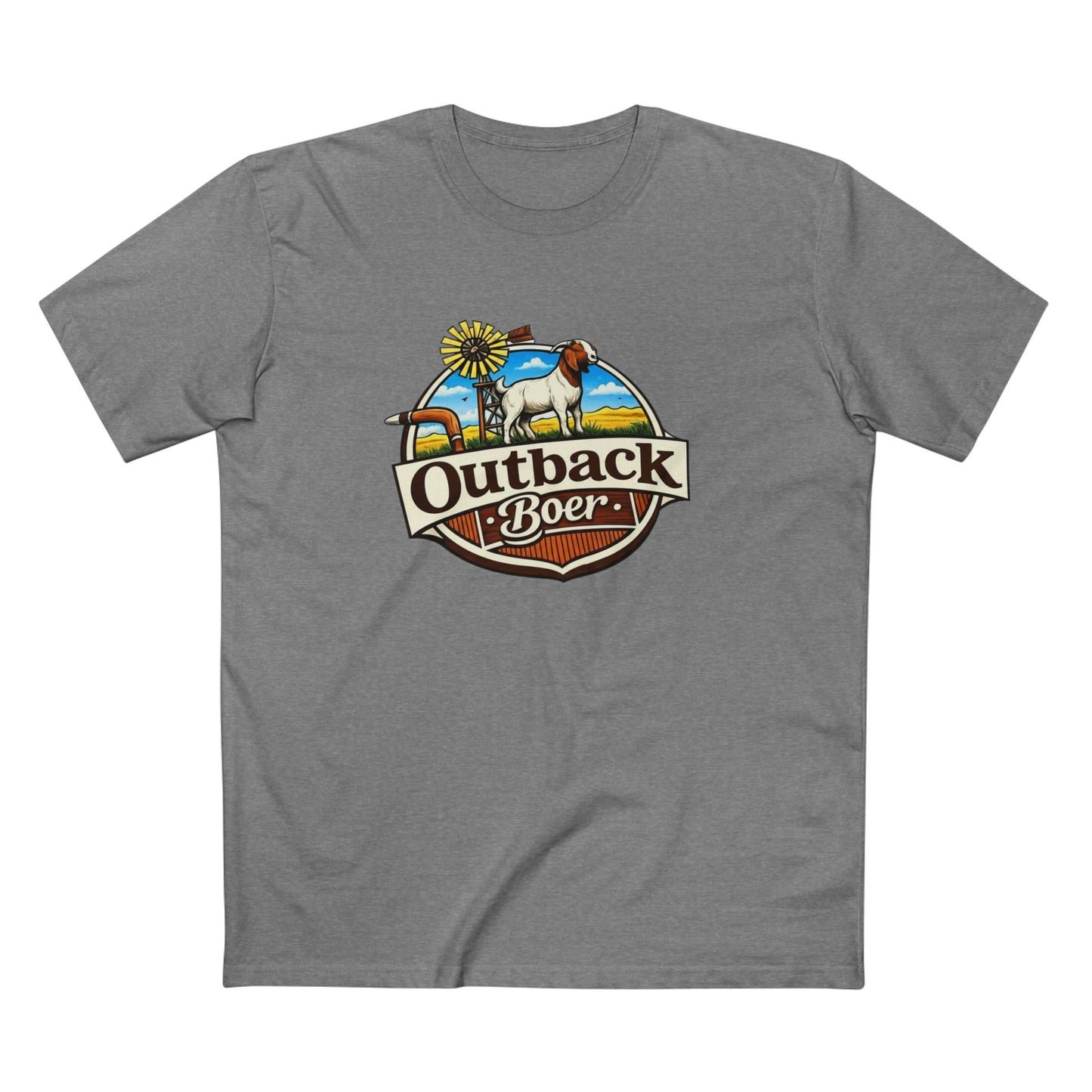 Outback Boer T-Shirt — Rustic Goat Farm Logo Tee
