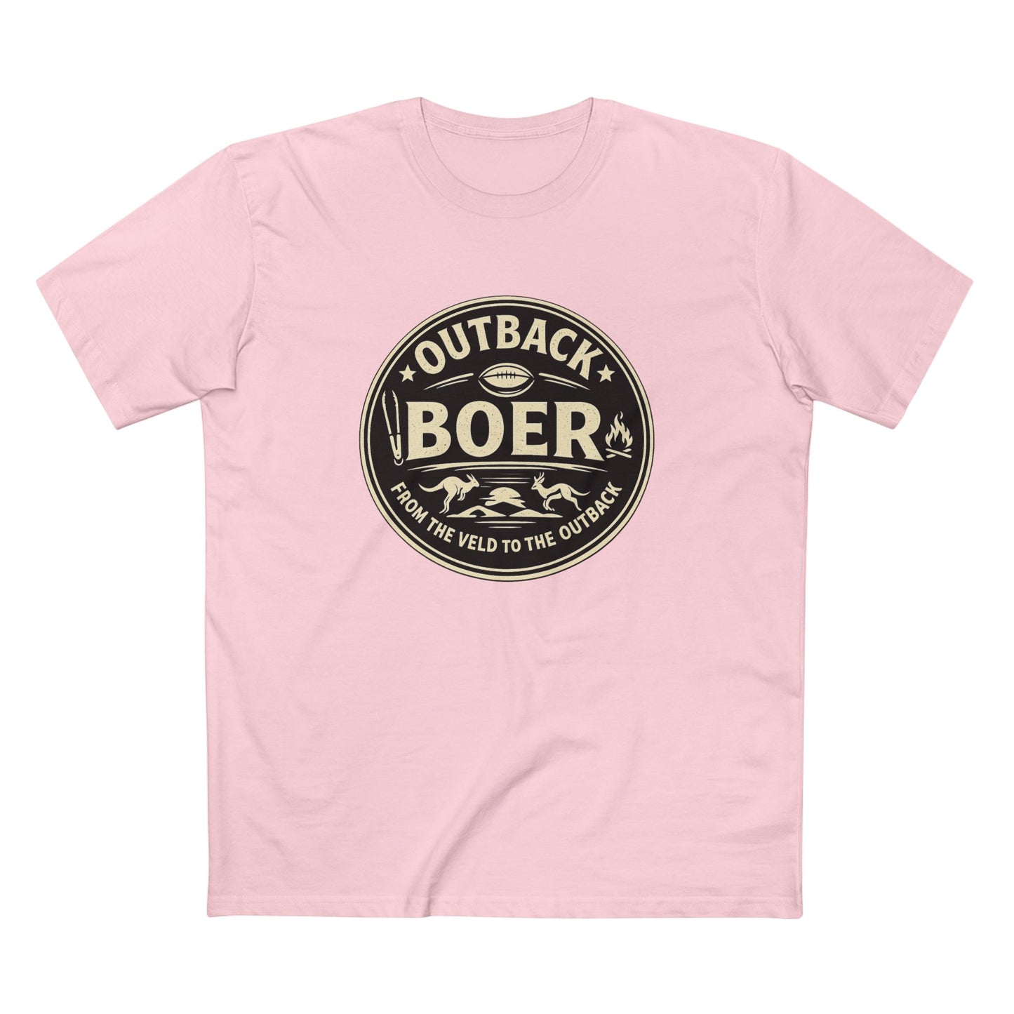 Outback Boer Vintage Badge T-Shirt — From the Veld to the Outback