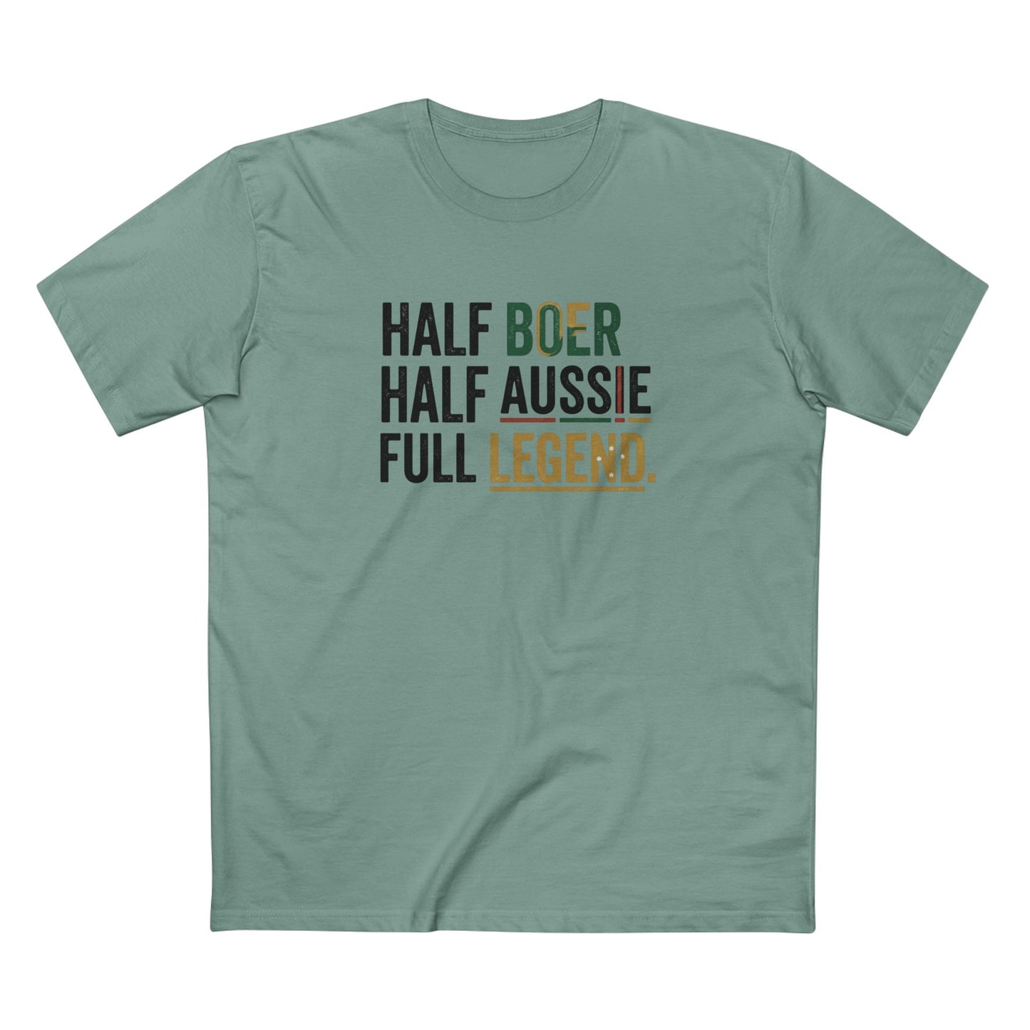 Half Boer Half Aussie Full Legend T-Shirt — Patriotic South African Australian Pride Tee