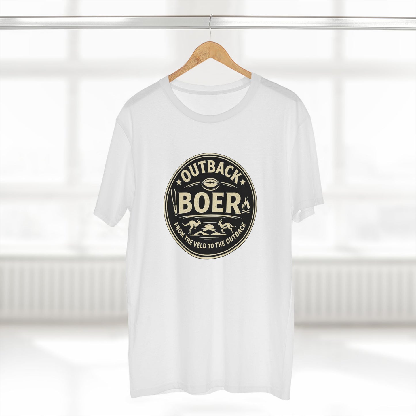 Outback Boer Vintage Badge T-Shirt — From the Veld to the Outback