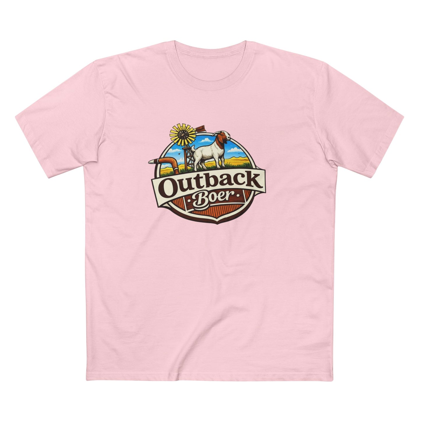 Outback Boer T-Shirt — Rustic Goat Farm Logo Tee